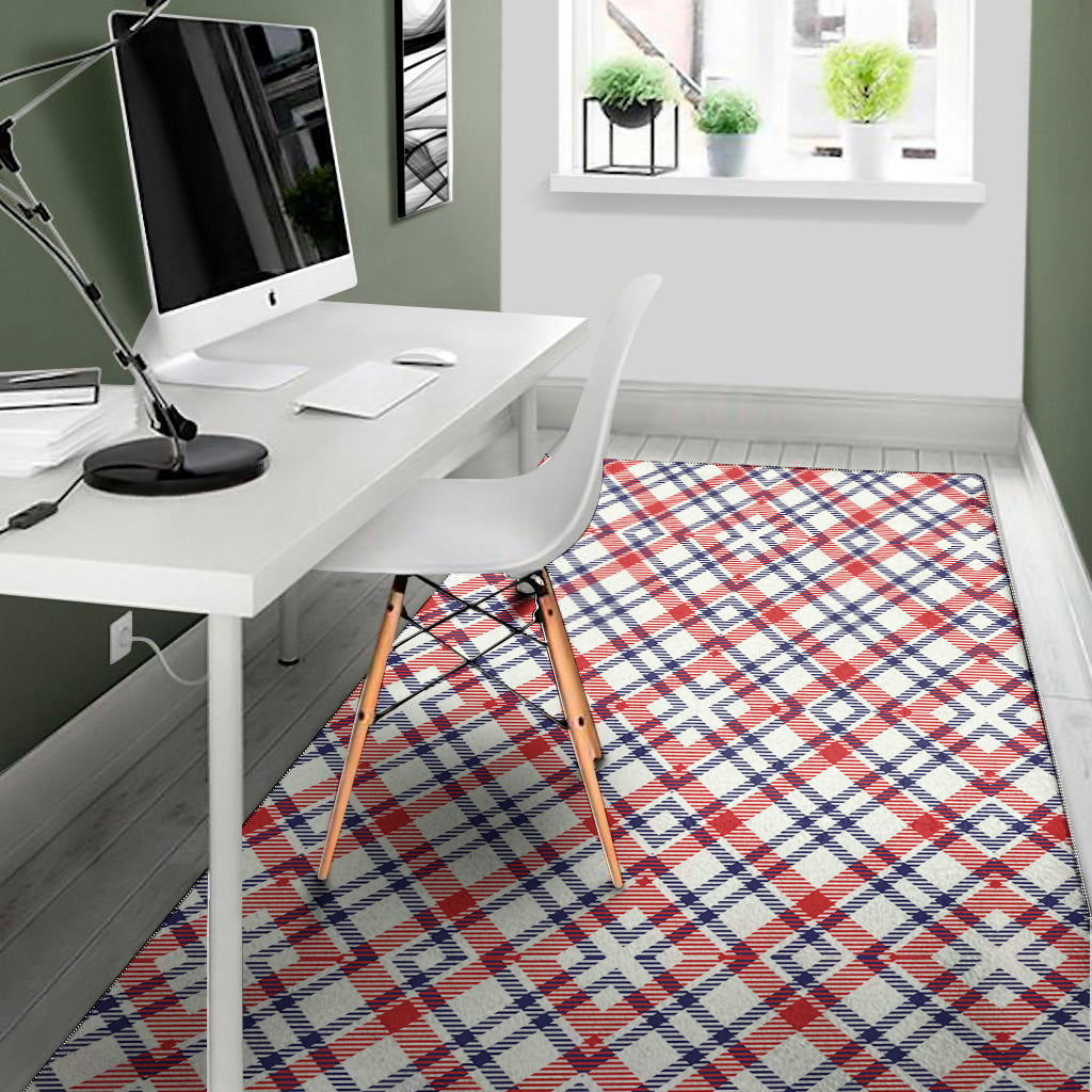 American Plaid Pattern Print Area Rug