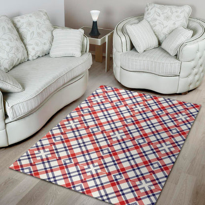 American Plaid Pattern Print Area Rug