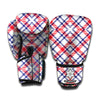 American Plaid Pattern Print Boxing Gloves