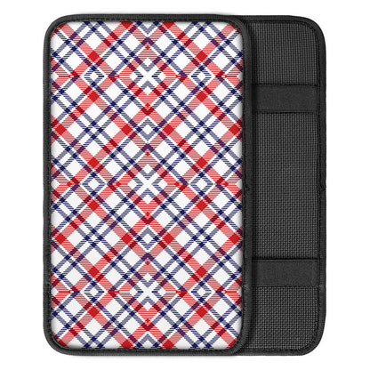 American Plaid Pattern Print Car Center Console Cover