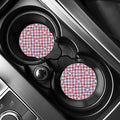 American Plaid Pattern Print Car Coasters