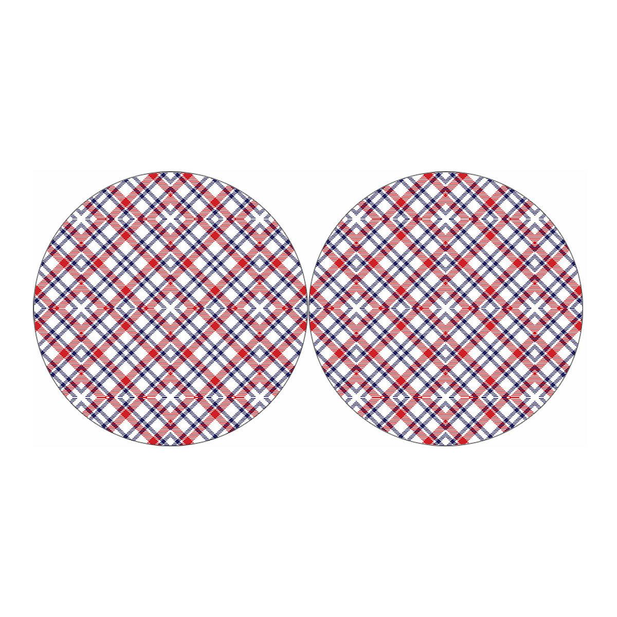 American Plaid Pattern Print Car Coasters