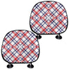 American Plaid Pattern Print Car Headrest Covers