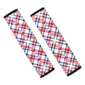 American Plaid Pattern Print Car Seat Belt Covers