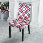 American Plaid Pattern Print Dining Chair Slipcover