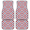 American Plaid Pattern Print Front and Back Car Floor Mats