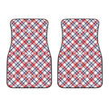 American Plaid Pattern Print Front Car Floor Mats