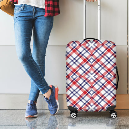 American Plaid Pattern Print Luggage Cover