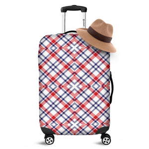American Plaid Pattern Print Luggage Cover