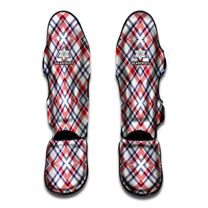 American Plaid Pattern Print Muay Thai Shin Guard