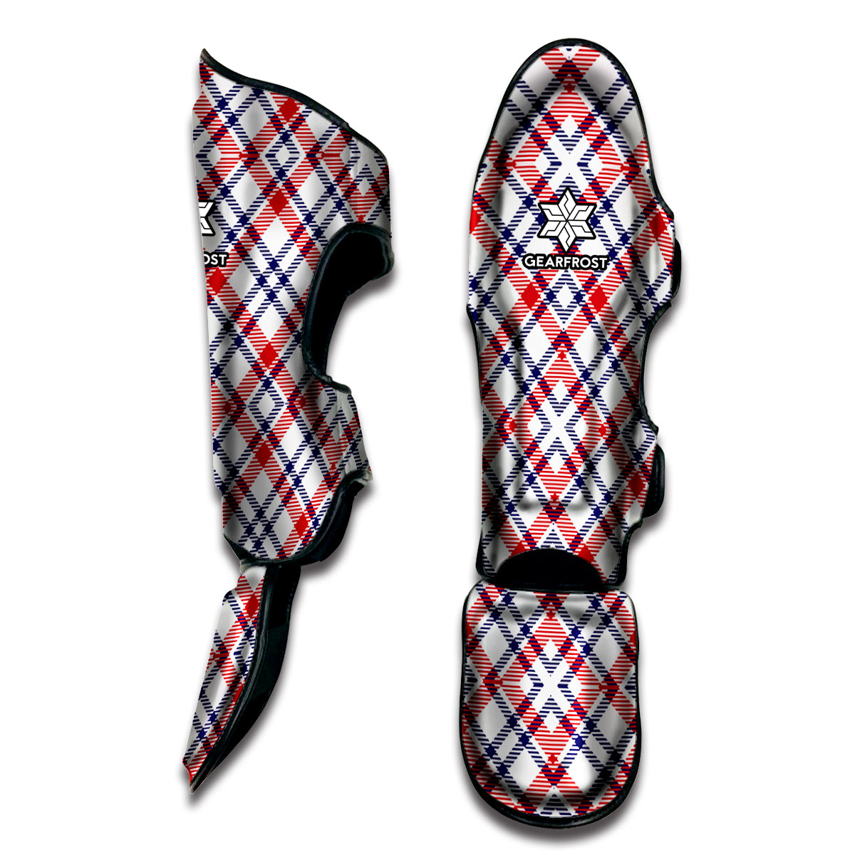 American Plaid Pattern Print Muay Thai Shin Guard