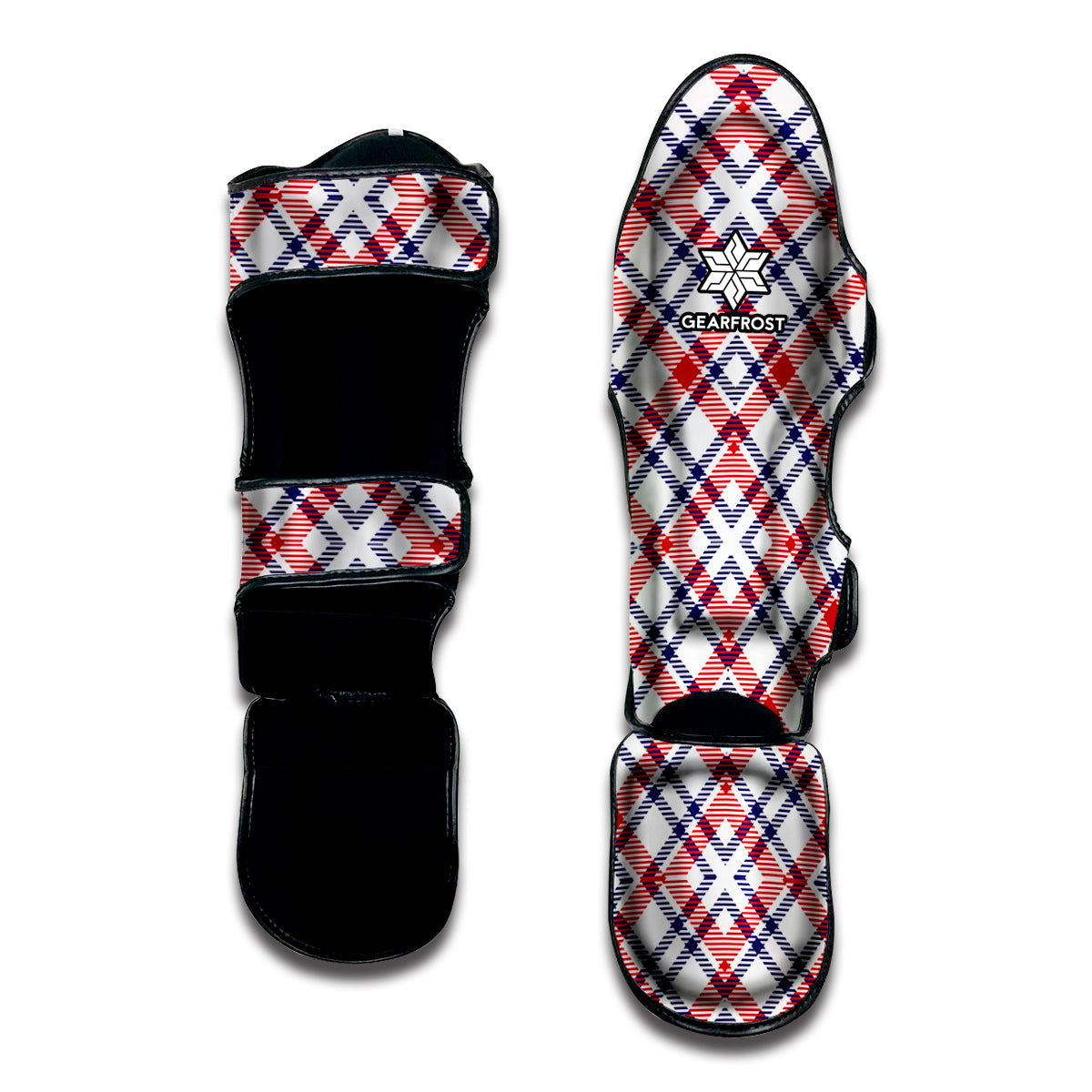 American Plaid Pattern Print Muay Thai Shin Guard