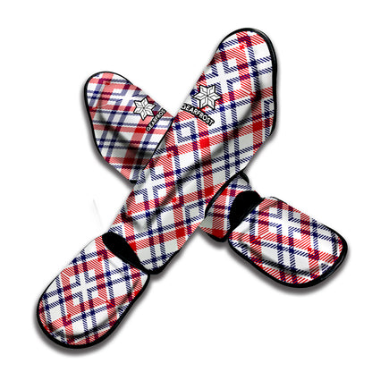 American Plaid Pattern Print Muay Thai Shin Guard