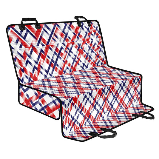 American Plaid Pattern Print Pet Car Back Seat Cover