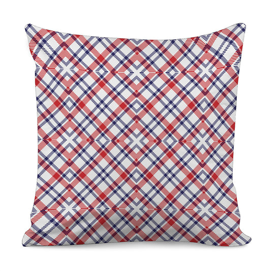 American Plaid Pattern Print Pillow Cover