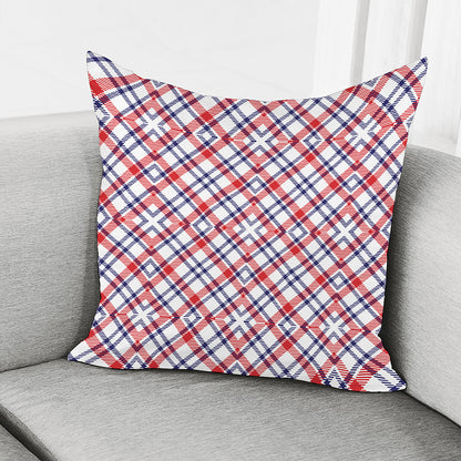 American Plaid Pattern Print Pillow Cover