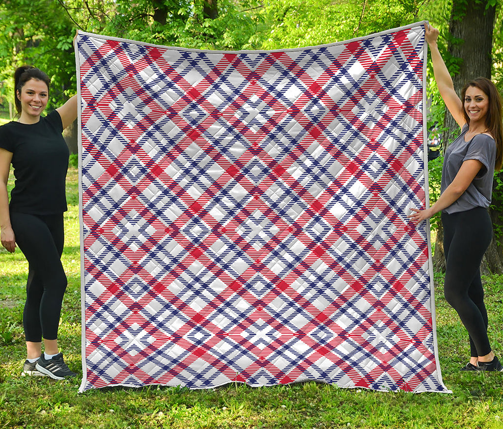 American Plaid Pattern Print Quilt