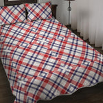 American Plaid Pattern Print Quilt Bed Set