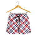 American Plaid Pattern Print Women's Shorts