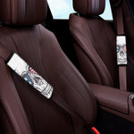 American Skull With Sunglasses Print Car Seat Belt Covers
