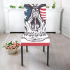 American Skull With Sunglasses Print Dining Chair Slipcover