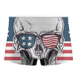 American Skull With Sunglasses Print Men's Boxer Briefs