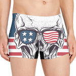 American Skull With Sunglasses Print Men's Boxer Briefs