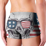American Skull With Sunglasses Print Men's Boxer Briefs