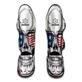 American Skull With Sunglasses Print Muay Thai Shin Guards