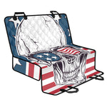 American Skull With Sunglasses Print Pet Car Back Seat Cover