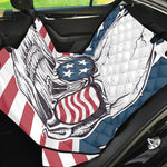 American Skull With Sunglasses Print Pet Car Back Seat Cover