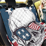 American Skull With Sunglasses Print Pet Car Back Seat Cover