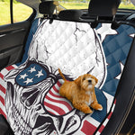American Skull With Sunglasses Print Pet Car Back Seat Cover