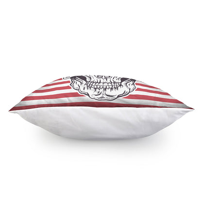 American Skull With Sunglasses Print Pillow Cover