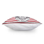 American Skull With Sunglasses Print Pillow Cover