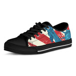 American Statue of Liberty Print Black Low Top Shoes 