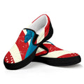 American Statue of Liberty Print Black Slip On Sneakers