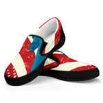 American Statue of Liberty Print Black Slip On Shoes