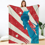 American Statue of Liberty Print Blanket