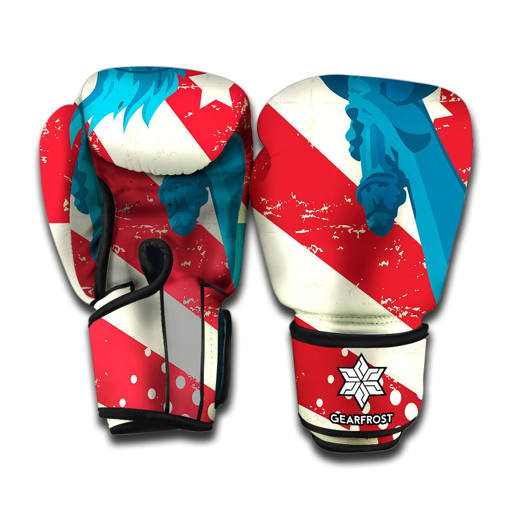 American Statue of Liberty Print Boxing Gloves