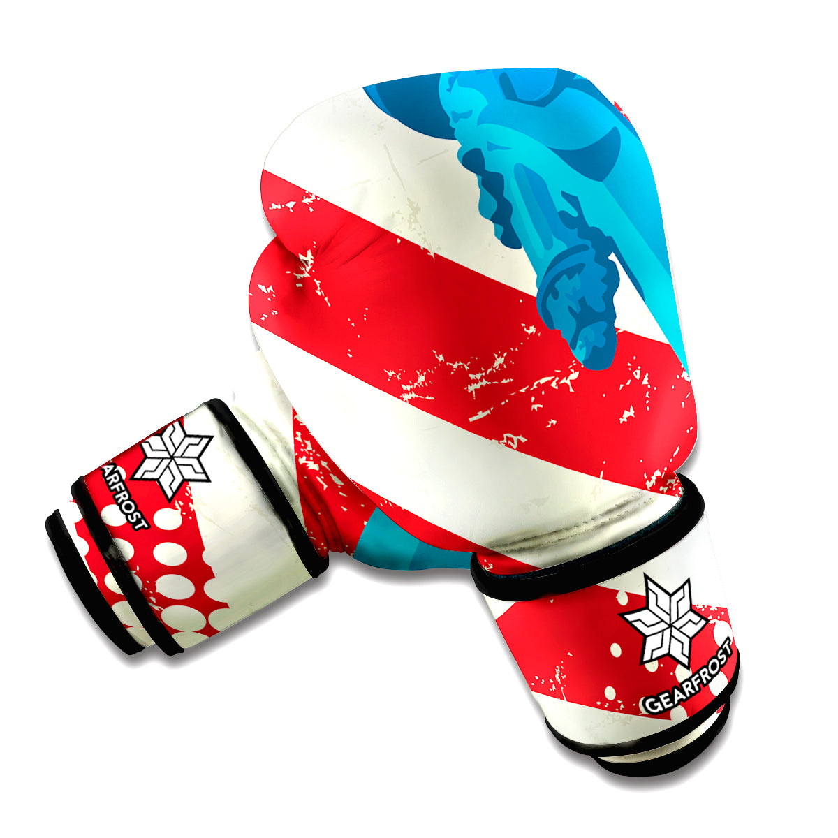 American Statue of Liberty Print Boxing Gloves