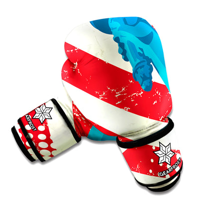 American Statue of Liberty Print Boxing Gloves