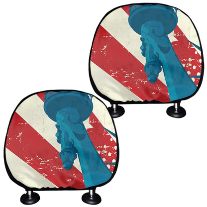 American Statue of Liberty Print Car Headrest Covers