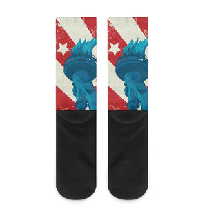 American Statue of Liberty Print Crew Socks