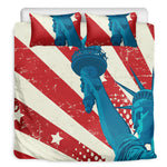 American Statue of Liberty Print Duvet Cover Bedding Set