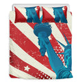 American Statue of Liberty Print Duvet Cover Bedding Set