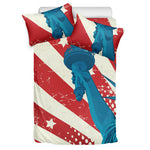 American Statue of Liberty Print Duvet Cover Bedding Set