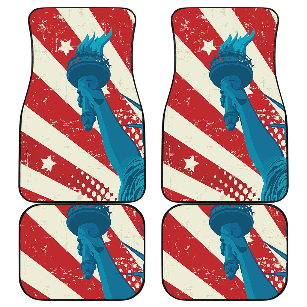 American Statue of Liberty Print Front and Back Car Floor Mats