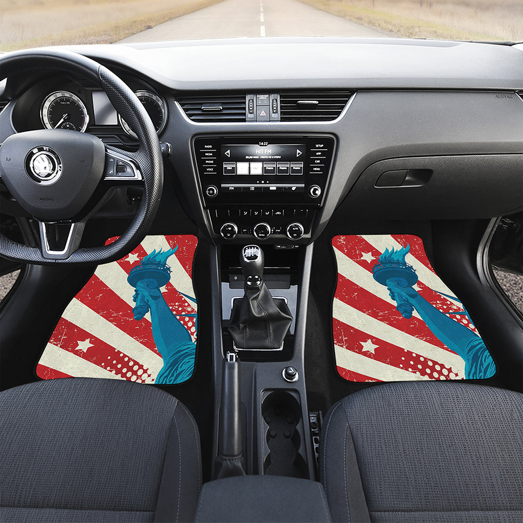 American Statue of Liberty Print Front and Back Car Floor Mats