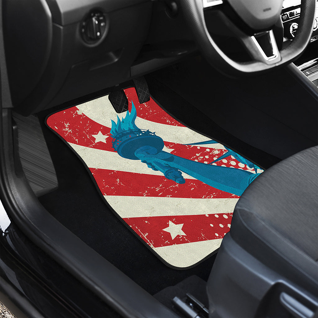 American Statue of Liberty Print Front and Back Car Floor Mats